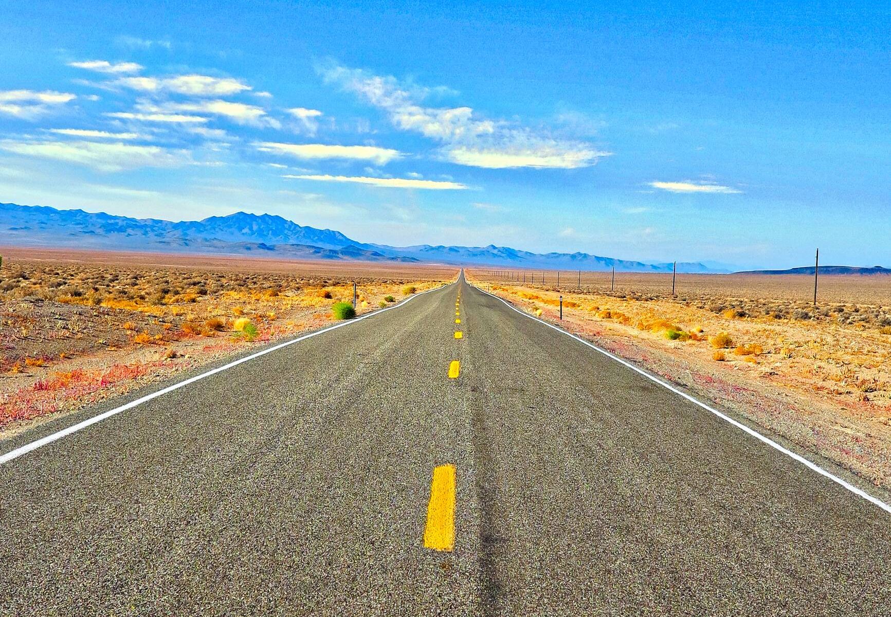 arizona asphalt beautiful blue sky